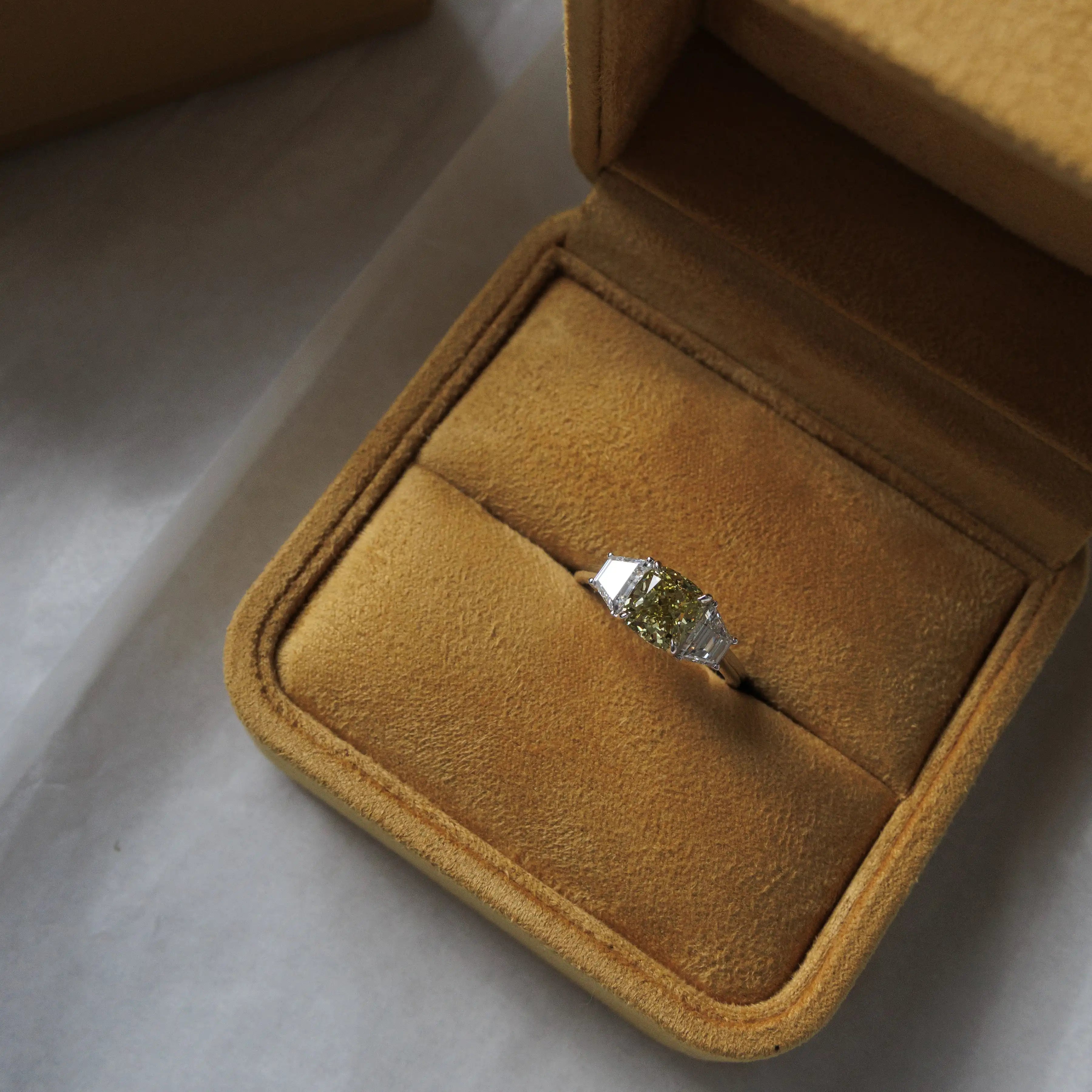 Dana Diamond Engagement Ring | Cushion | Trapezoid
