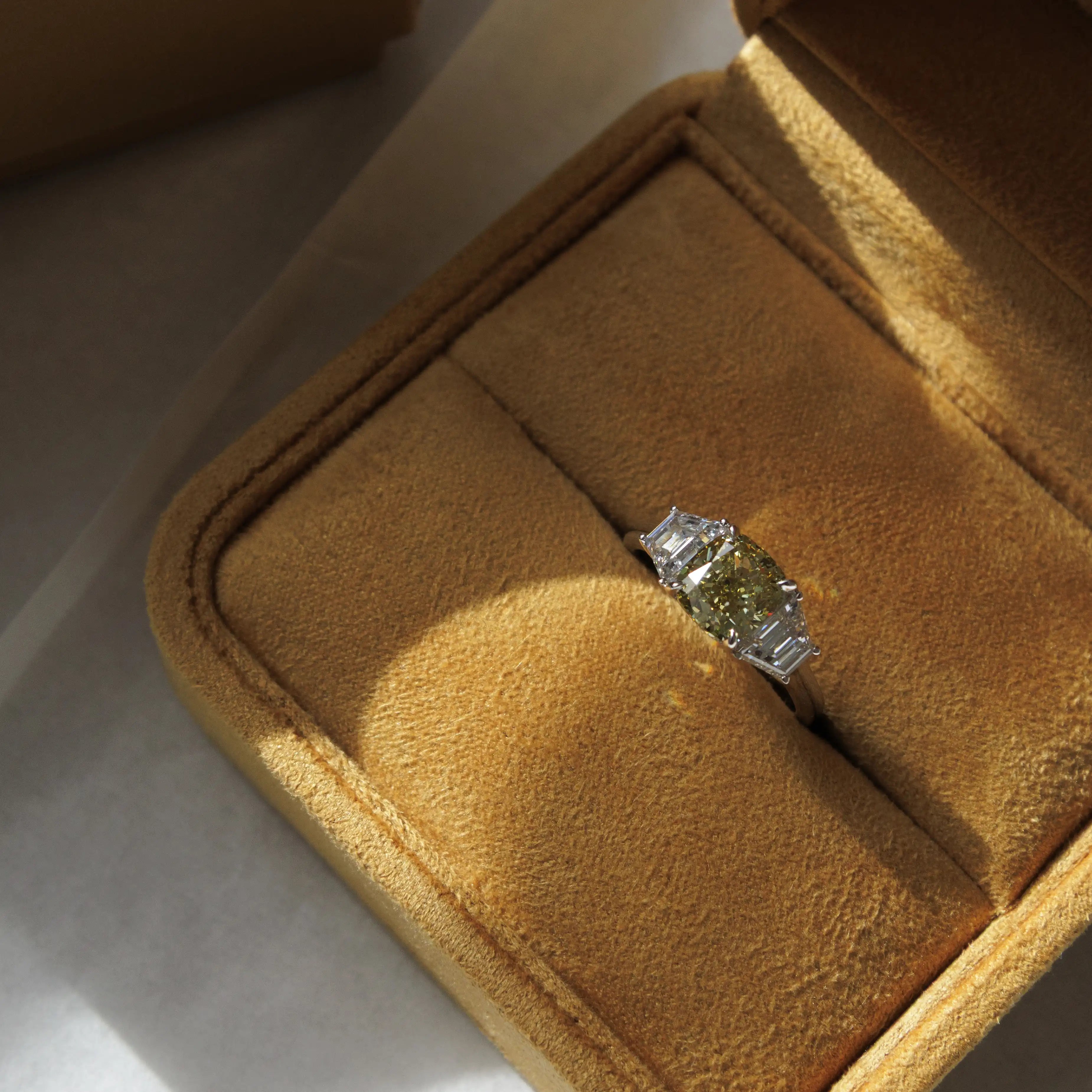 Dana Diamond Engagement Ring | Cushion | Trapezoid