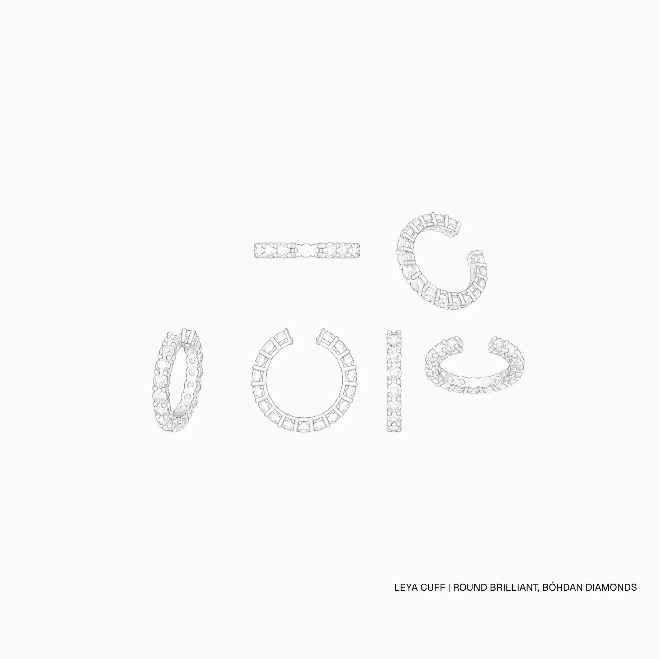 Leya cuff /ring | Round Brilliant