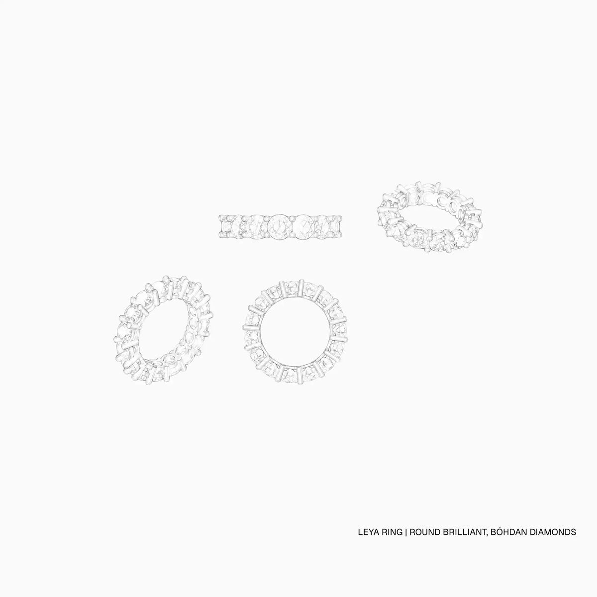 Leya Diamond Eternity Ring | Round Brilliant | 5mm