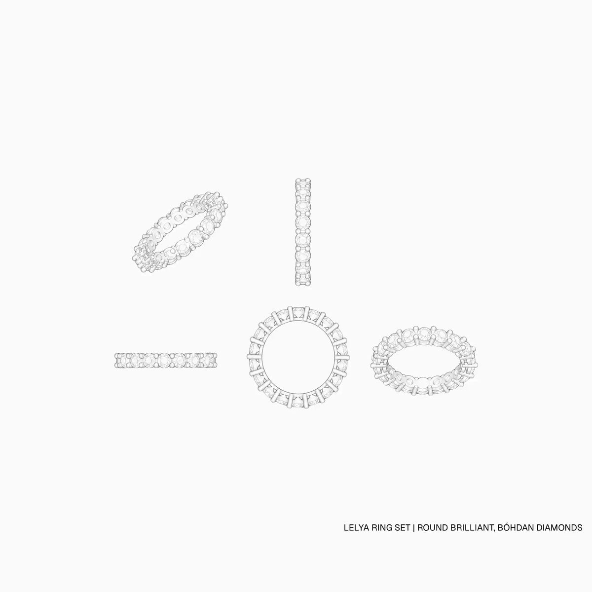 Leya Diamond Eternity Ring | Round Brilliant Set