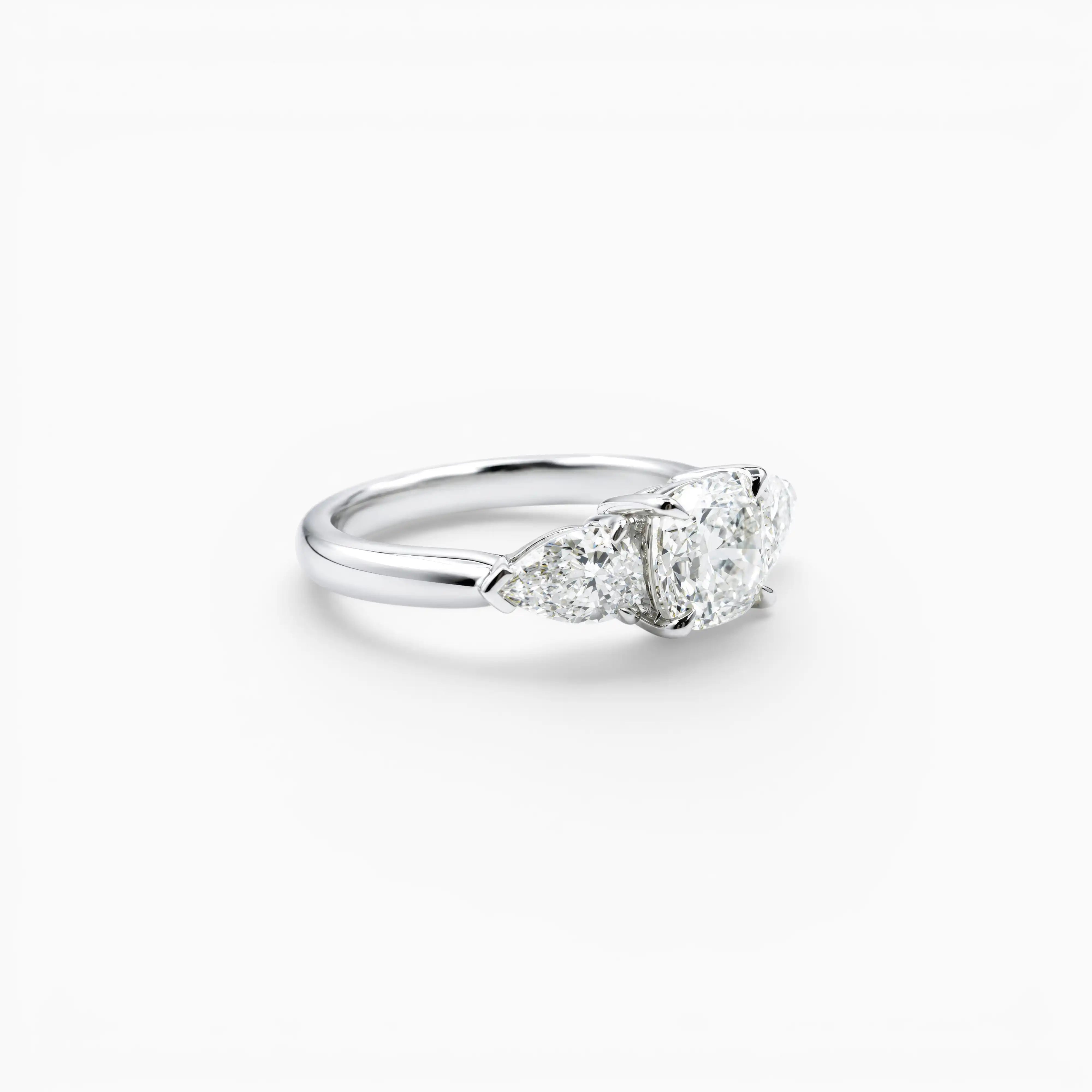 Olivia Diamond Engagement Ring | Cushion | Pear