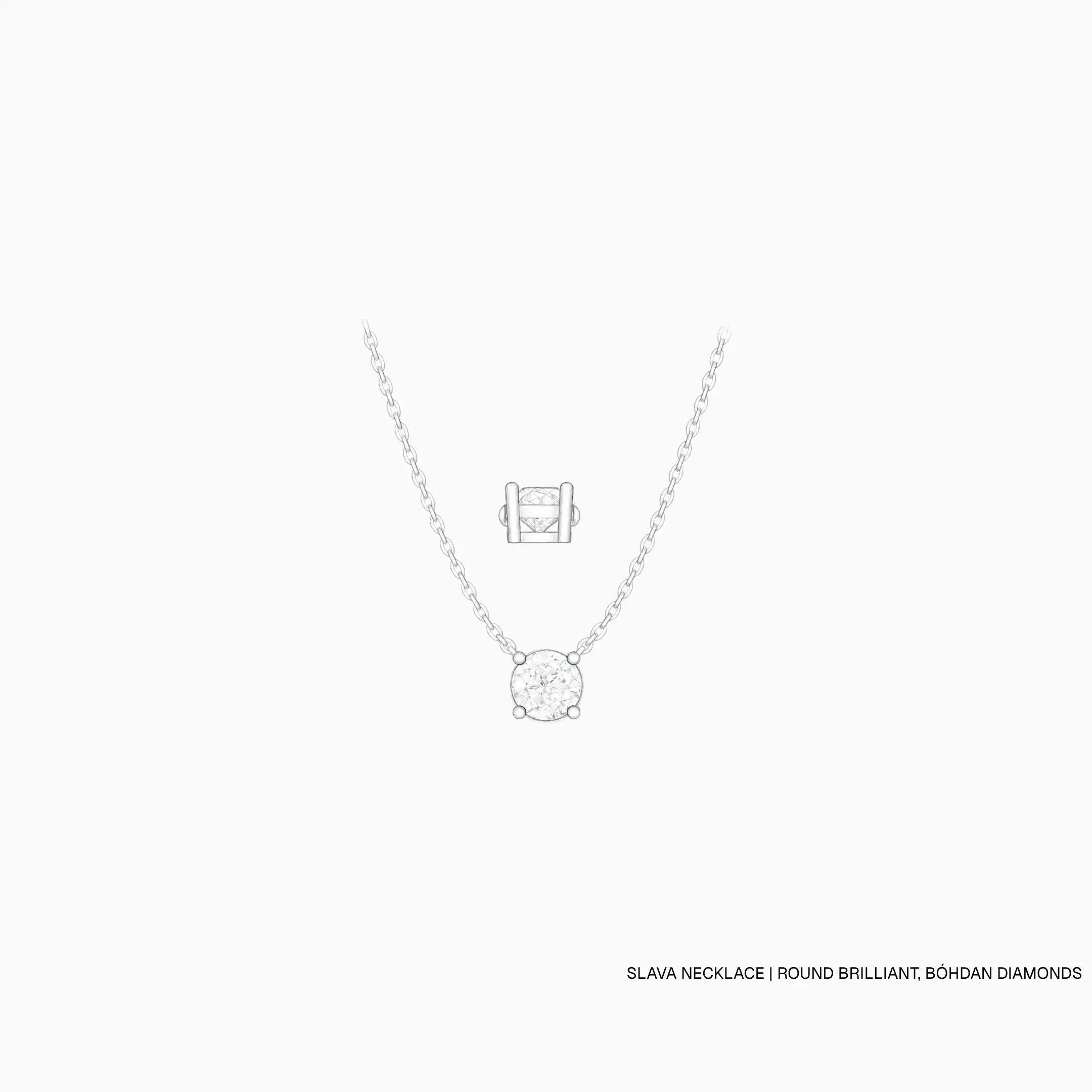Slava necklace | Round Brilliant