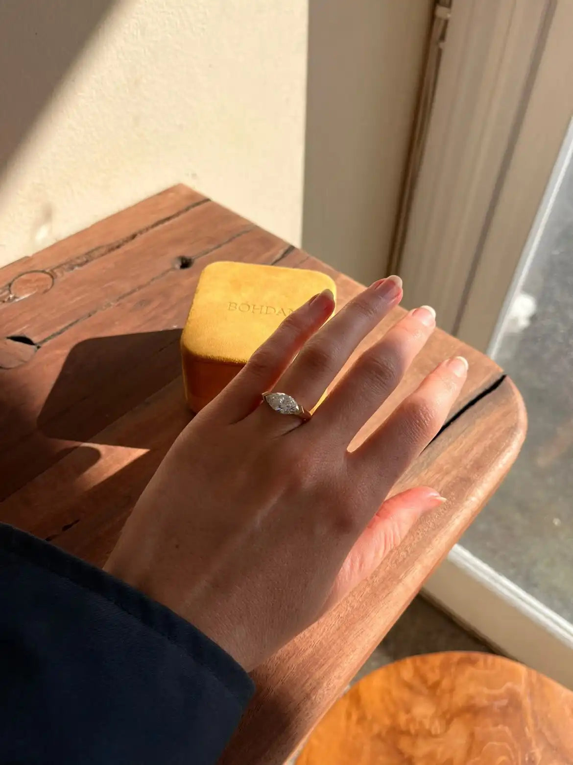 Customer wearing BÓHDAN jewellery