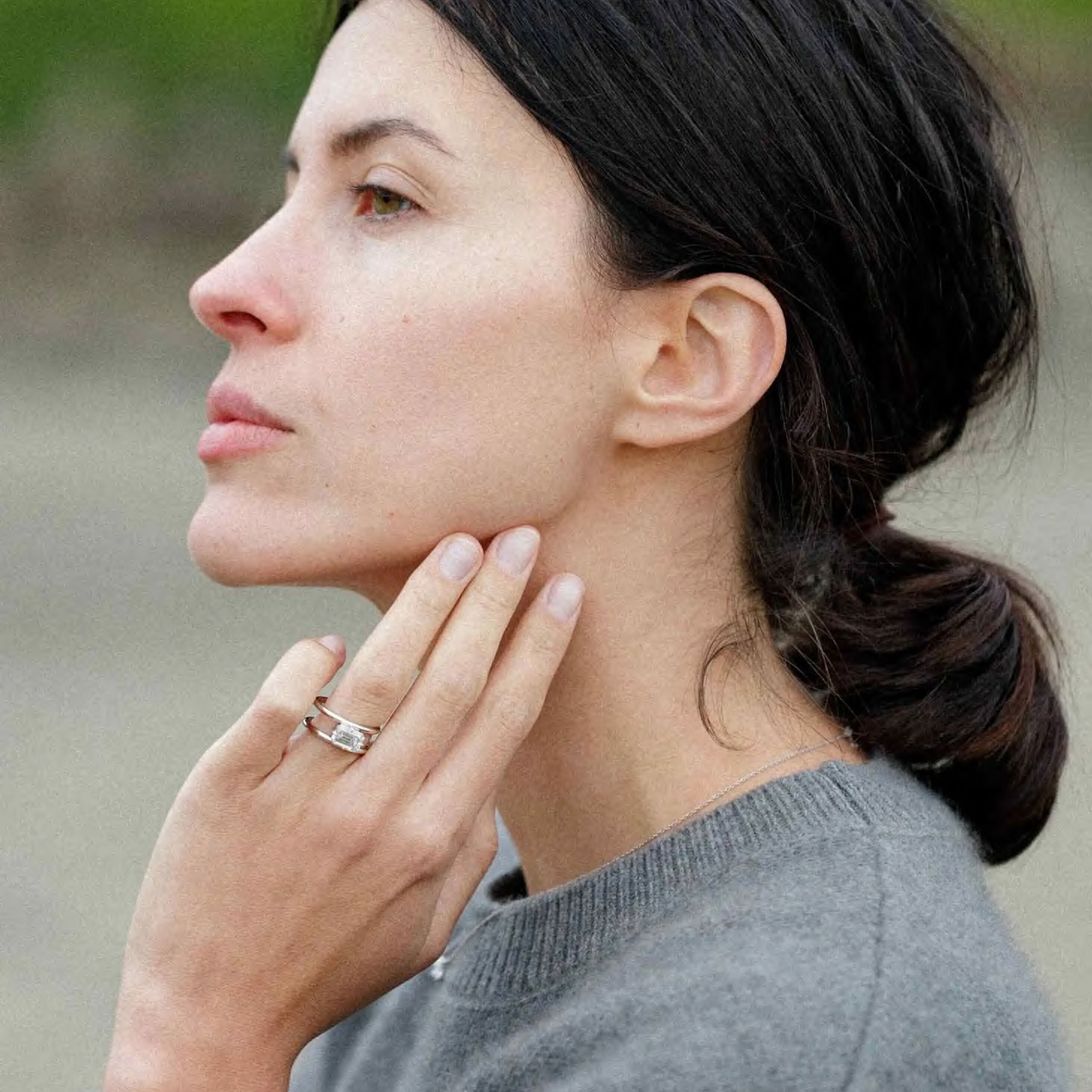 Lada Diamond Engagement Ring | Emerald