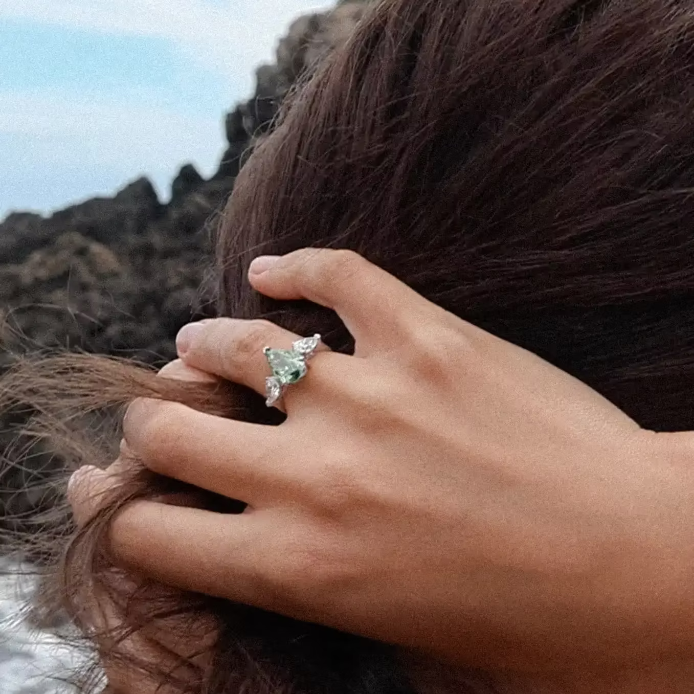 Ma'at Diamond Engagement Ring | Pear