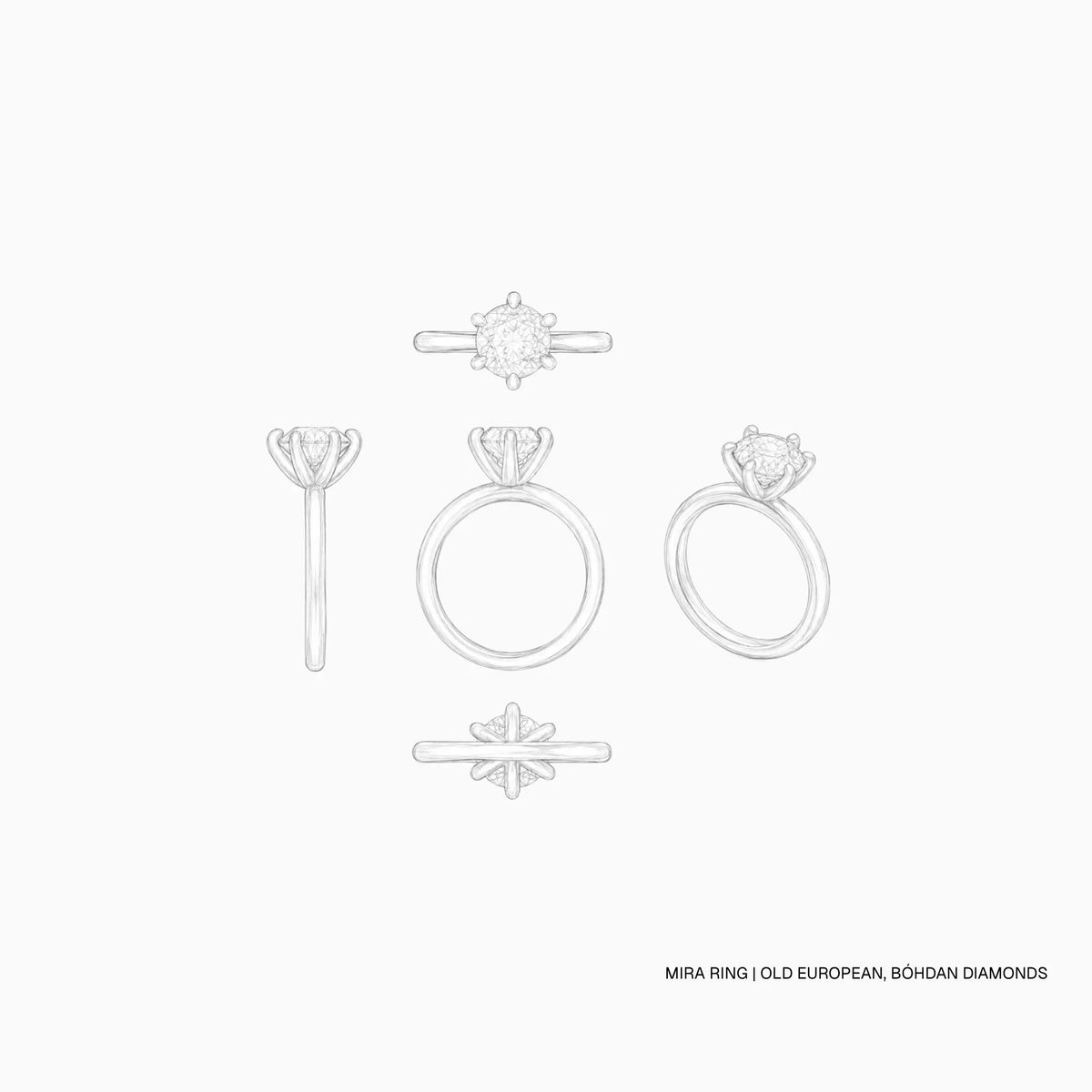 Mira Diamond Engagement Ring | Old European