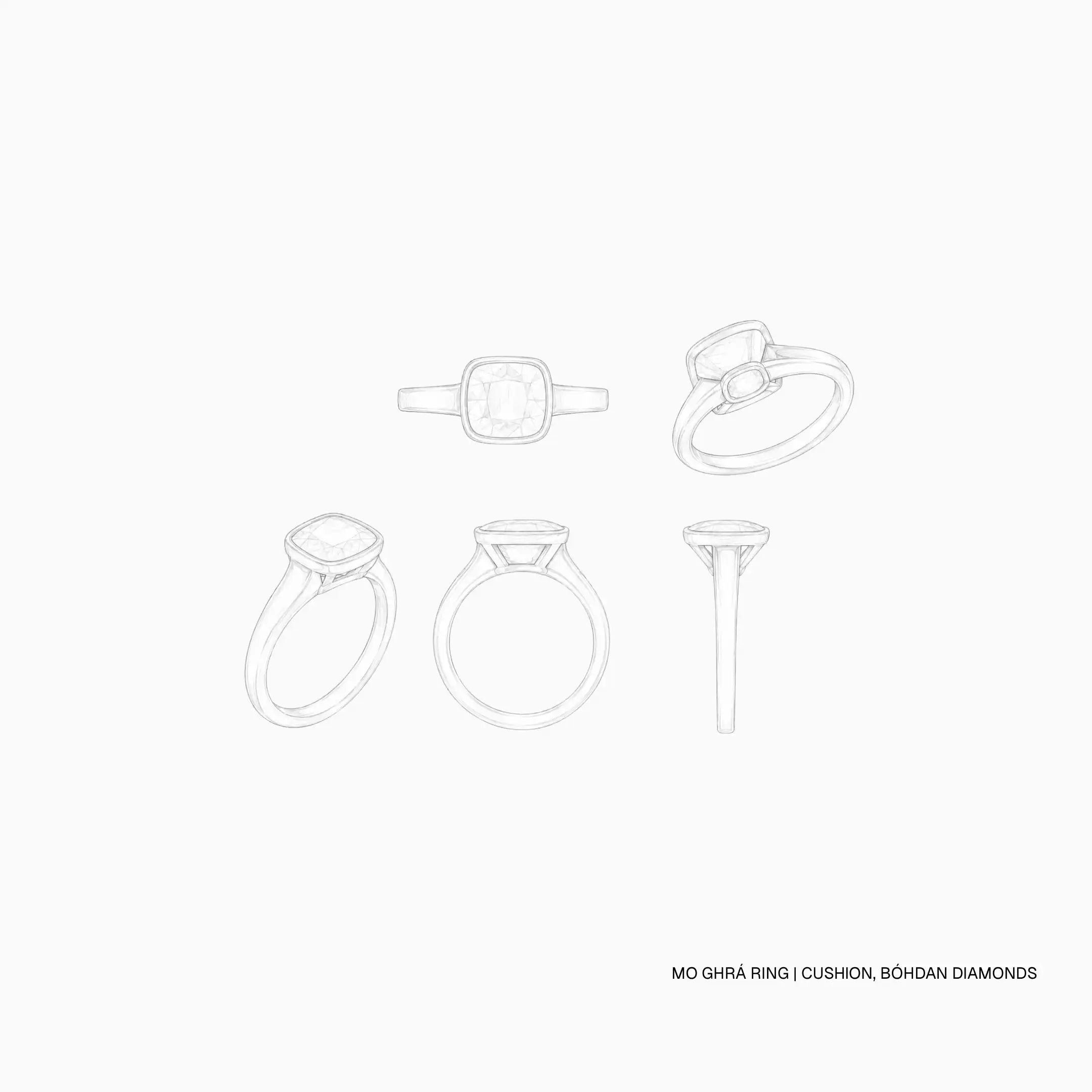 Mo Ghrá Diamond Engagement Ring | Cushion
