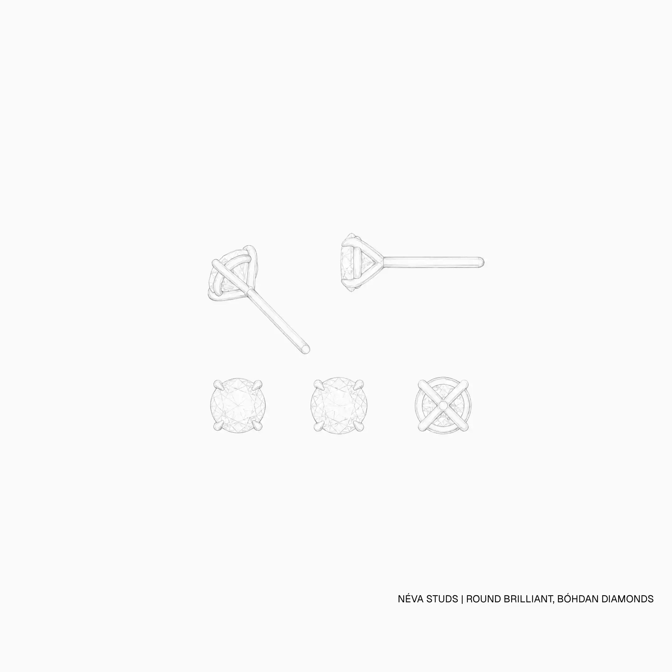 Néva studs | Round Brilliant
