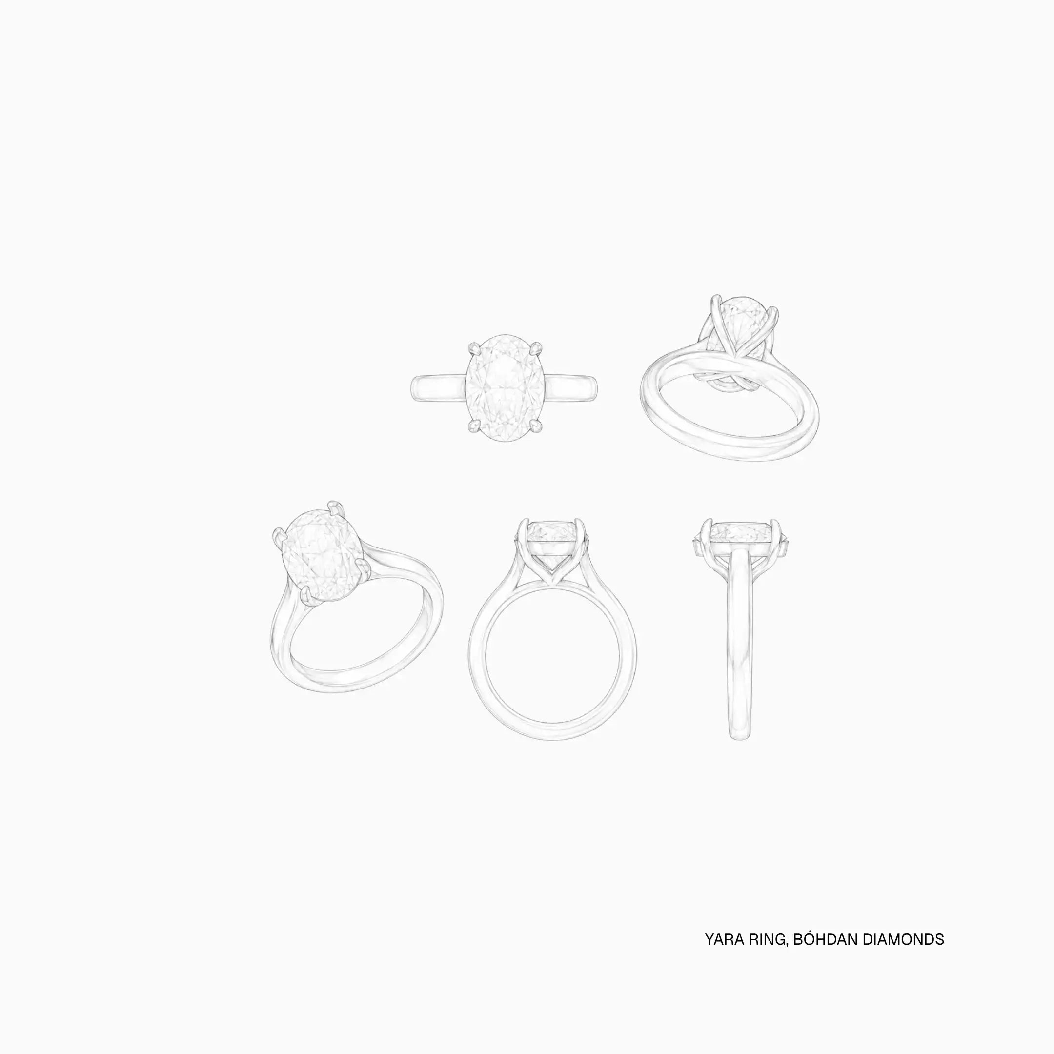 Yara Diamond Engagement Ring | Oval